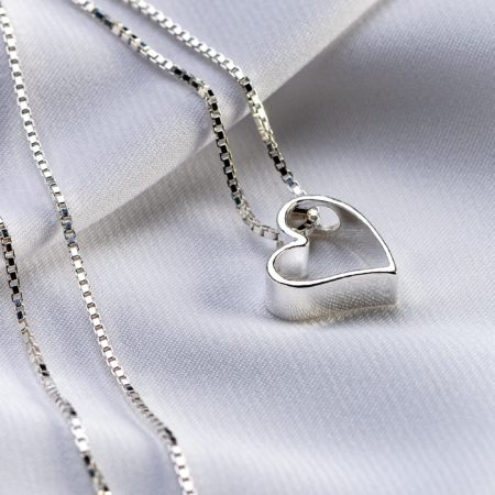 Lantisor argint 'Bold Heart" din argint 925 - Armilla Sliver - Unește cupluri